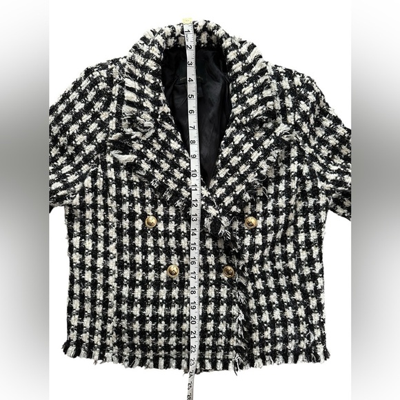 House of Harlow 1960 Houndstooth Tweed Blazer - Size Small - Picture 5 of 11